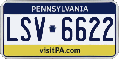 PA license plate LSV6622