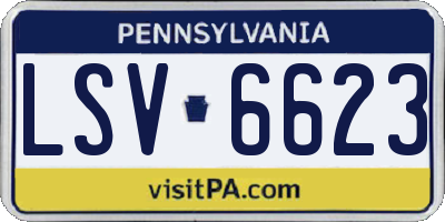 PA license plate LSV6623