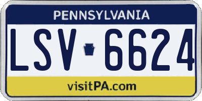 PA license plate LSV6624
