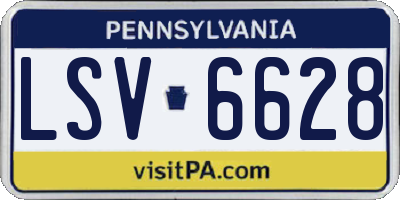 PA license plate LSV6628