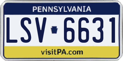 PA license plate LSV6631