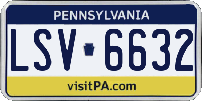 PA license plate LSV6632
