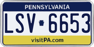 PA license plate LSV6653