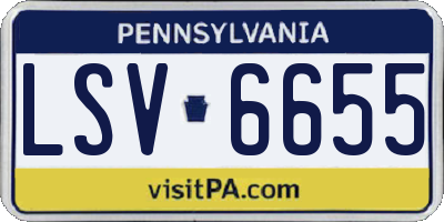 PA license plate LSV6655