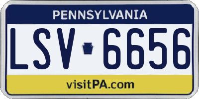 PA license plate LSV6656