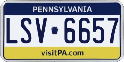 PA license plate LSV6657