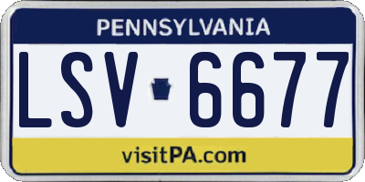 PA license plate LSV6677