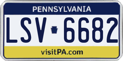 PA license plate LSV6682