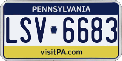PA license plate LSV6683