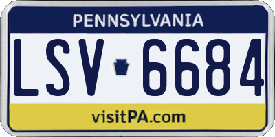 PA license plate LSV6684