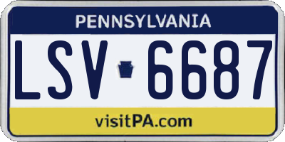 PA license plate LSV6687