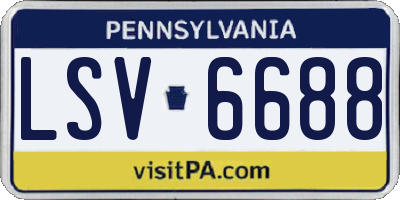 PA license plate LSV6688