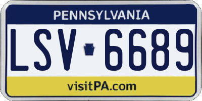 PA license plate LSV6689