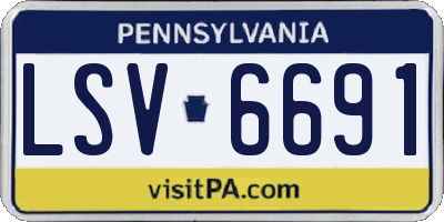 PA license plate LSV6691