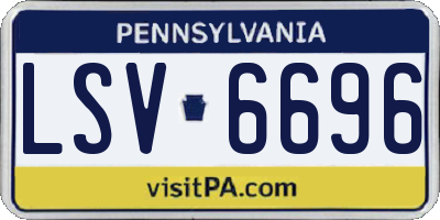 PA license plate LSV6696