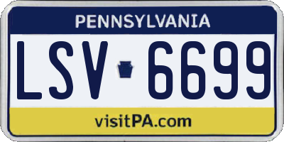 PA license plate LSV6699