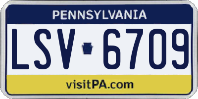 PA license plate LSV6709
