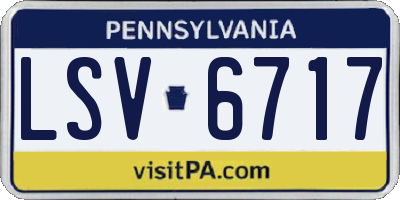 PA license plate LSV6717
