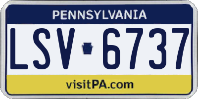 PA license plate LSV6737