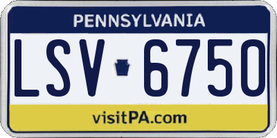 PA license plate LSV6750