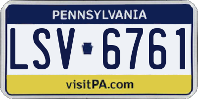 PA license plate LSV6761