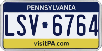 PA license plate LSV6764