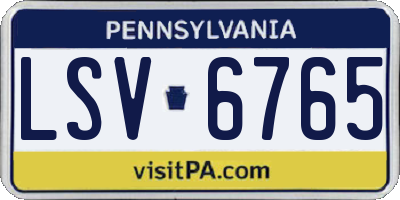 PA license plate LSV6765