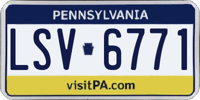 PA license plate LSV6771
