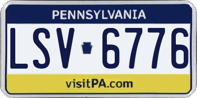 PA license plate LSV6776