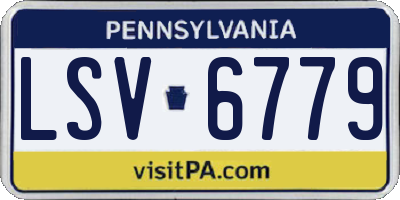 PA license plate LSV6779