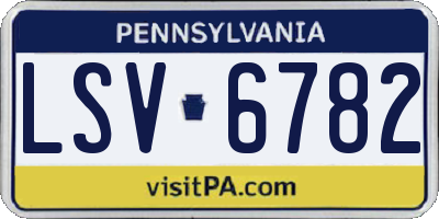 PA license plate LSV6782
