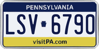 PA license plate LSV6790