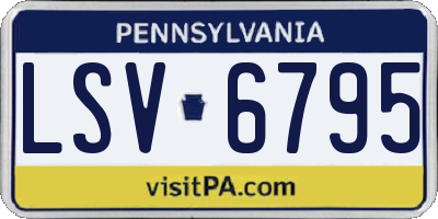 PA license plate LSV6795
