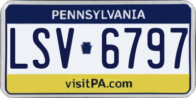 PA license plate LSV6797