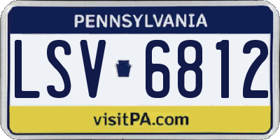 PA license plate LSV6812