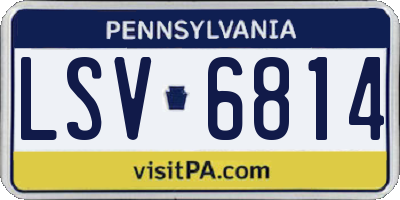PA license plate LSV6814