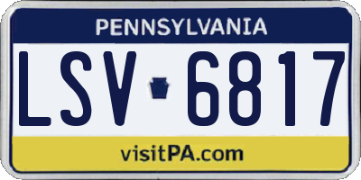 PA license plate LSV6817