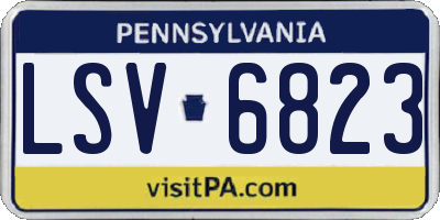 PA license plate LSV6823