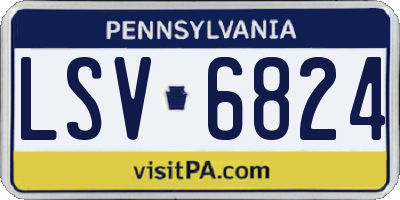 PA license plate LSV6824