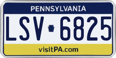 PA license plate LSV6825