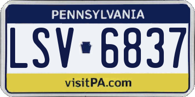 PA license plate LSV6837