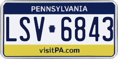 PA license plate LSV6843