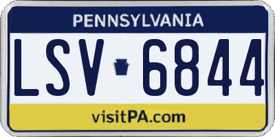 PA license plate LSV6844