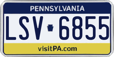 PA license plate LSV6855