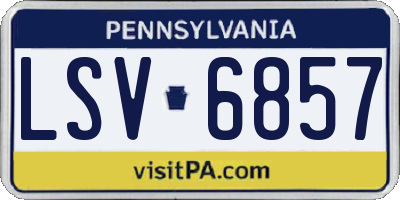PA license plate LSV6857