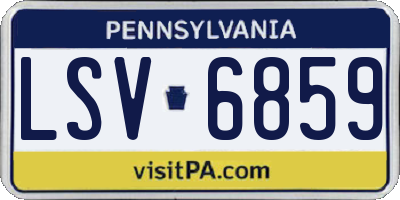 PA license plate LSV6859