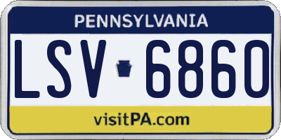 PA license plate LSV6860