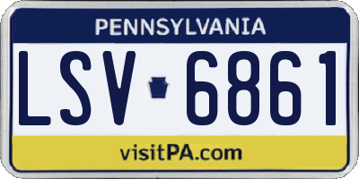 PA license plate LSV6861