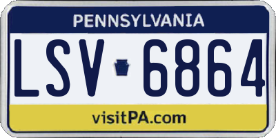 PA license plate LSV6864