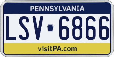 PA license plate LSV6866